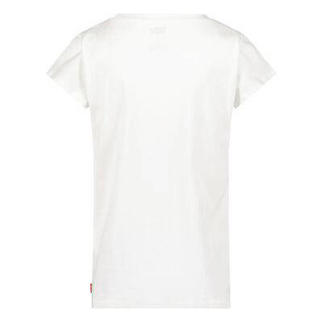 Levi's T-shirt met logo wit/rood/donkerblauw