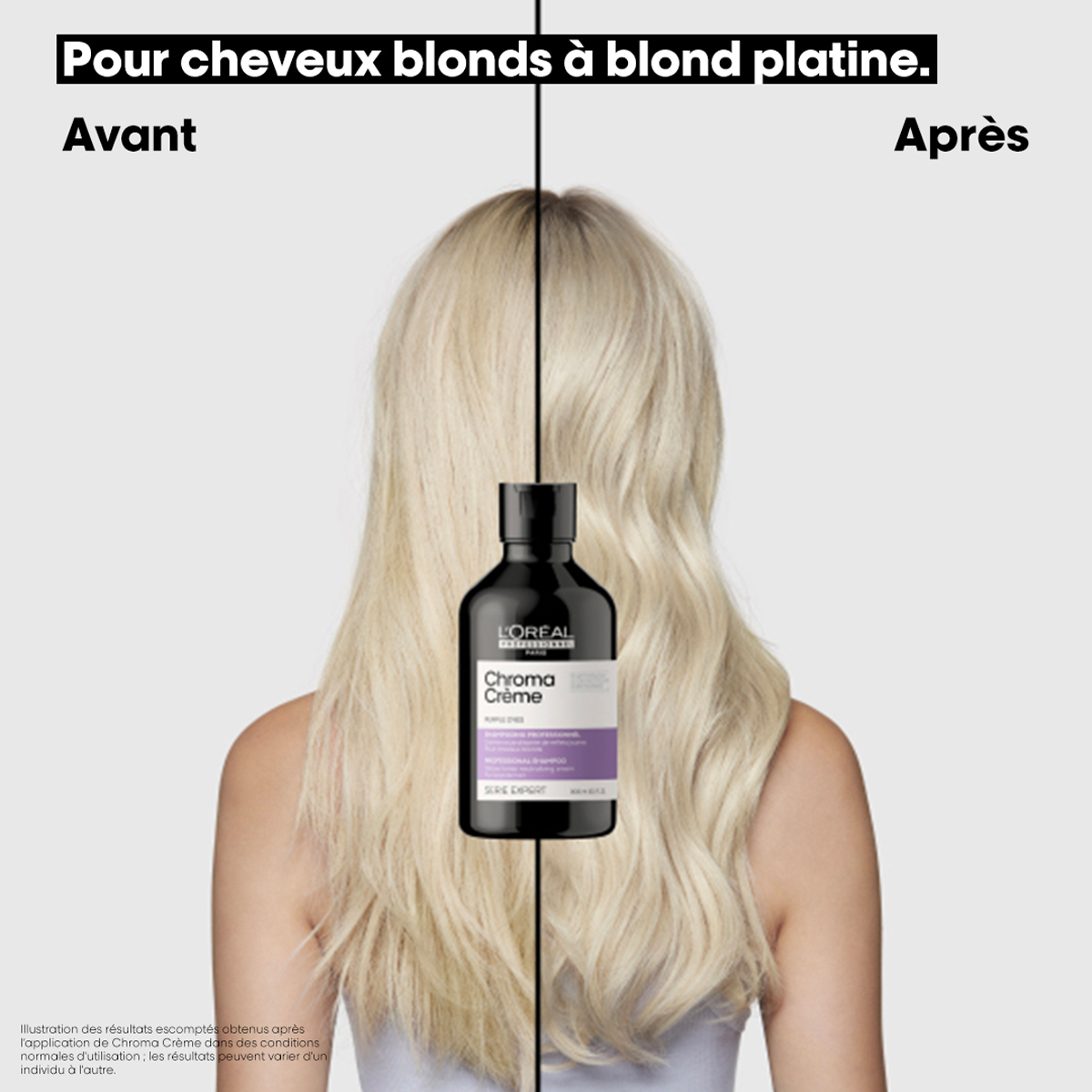 Shampoing Neutralisant Reflets Jaunes Chroma Crème L'Oral 1500 ML