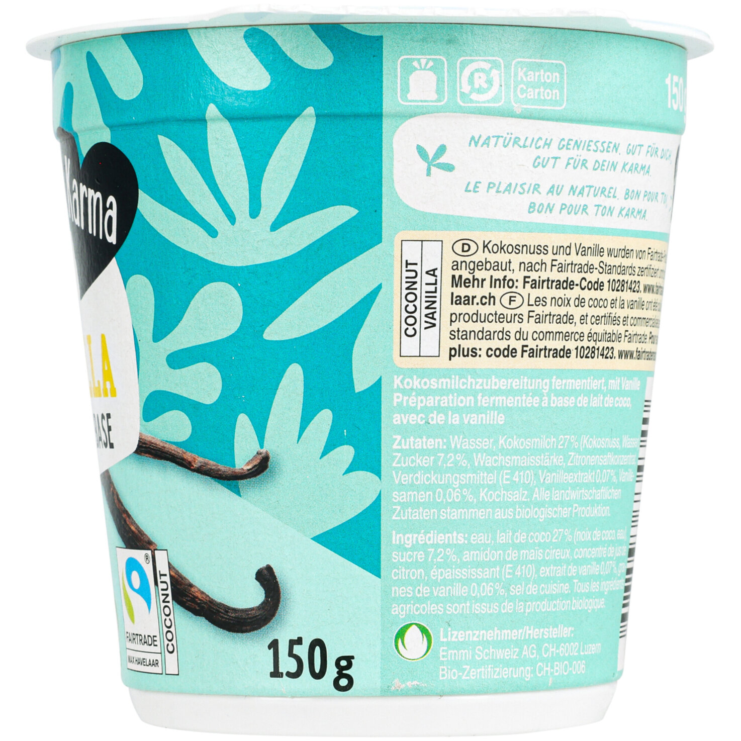 Karma Bio Fairtrade Jocos Vanille 2x150g