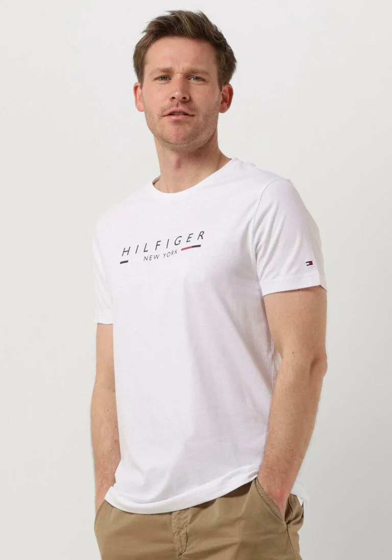 TOMMY HILFIGER witte tommy hilfiger t-shirt hilfiger new york tee