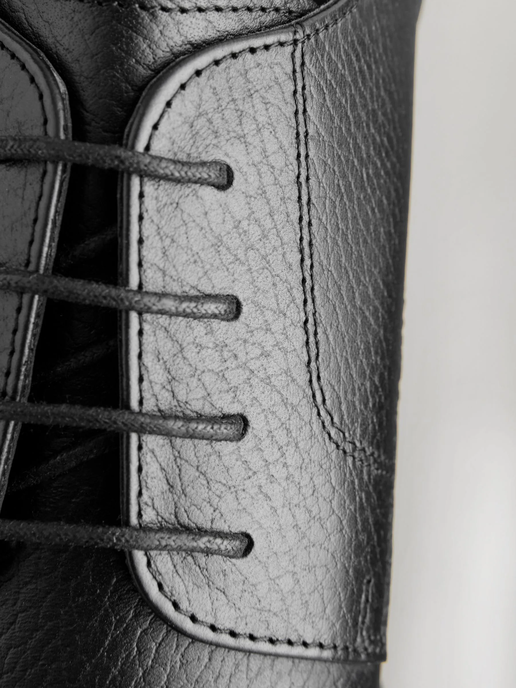 Zwart - Formele schoenen van getrommeld leer
