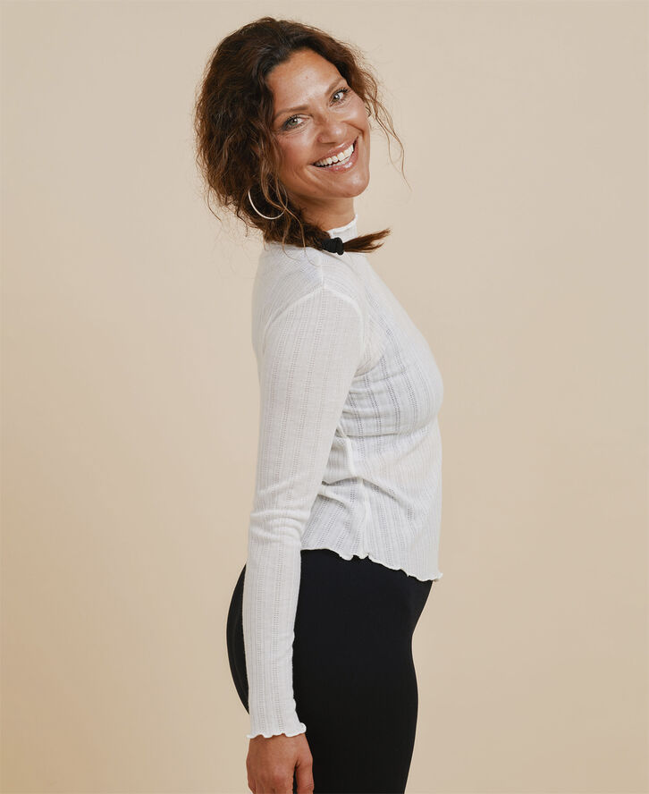 Cartel Copenhagen Powder Long-sleeve Top - Shell Råhvid