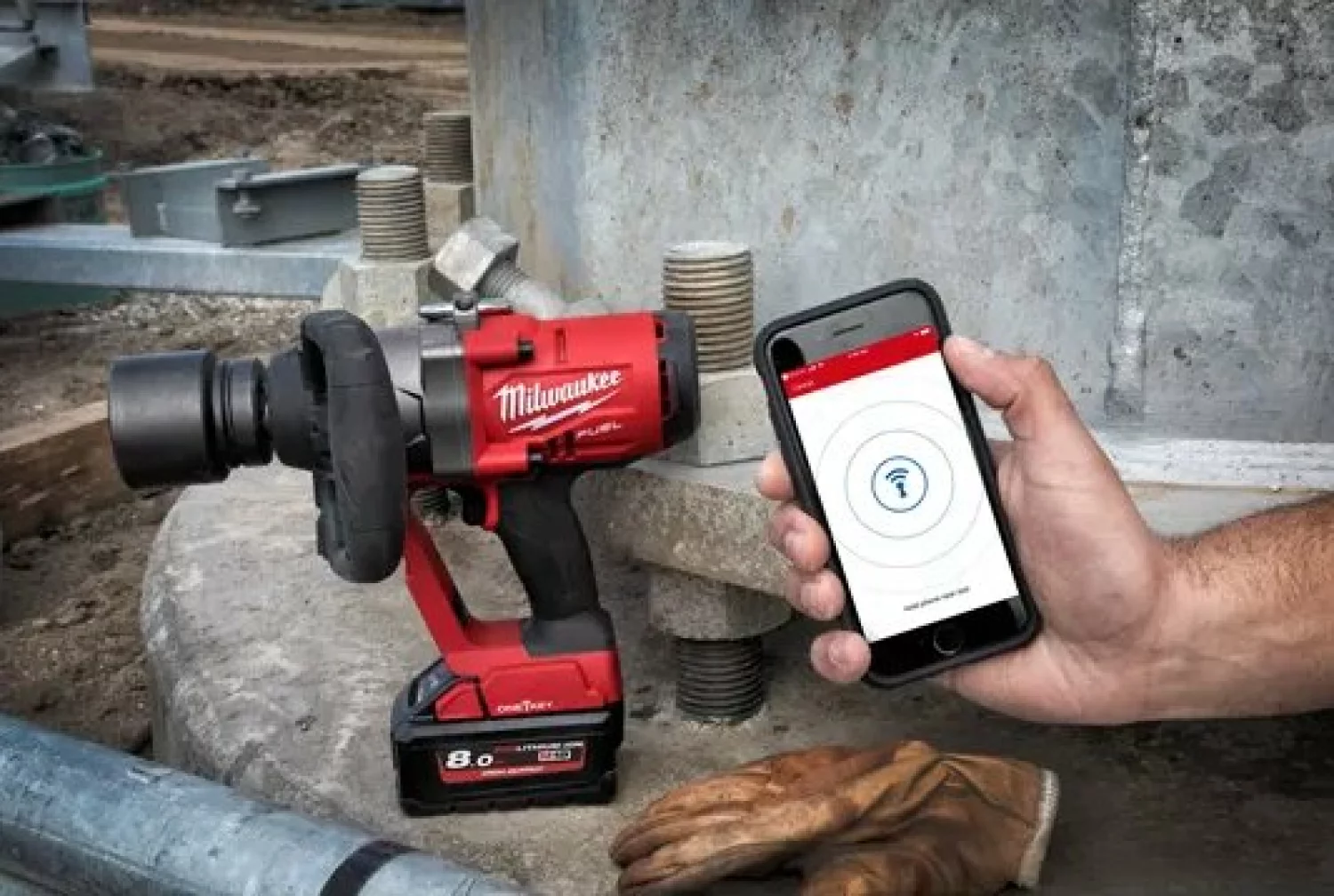 Milwaukee M18 ONEFHIWF1-802X One-Key 18V Li-Ion accu slagmoersleutel set (2x 8.0Ah accu) in HD-Box - 2033Nm - koolborstelloos