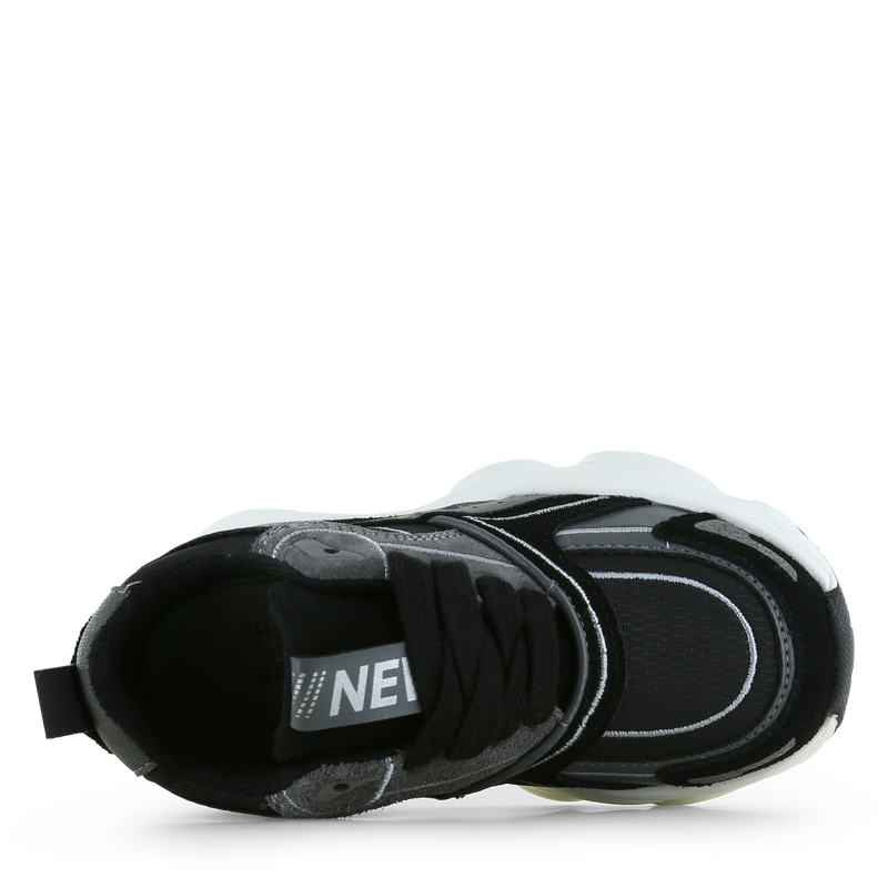 Shoesme zwart-grijze sneaker Microfiber leer, Suède | Sale