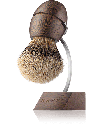 Acca Kappa Men's Grooming Shaving Brush with Stand - Wenge Wood - Pure Siver Badger 1-Stück