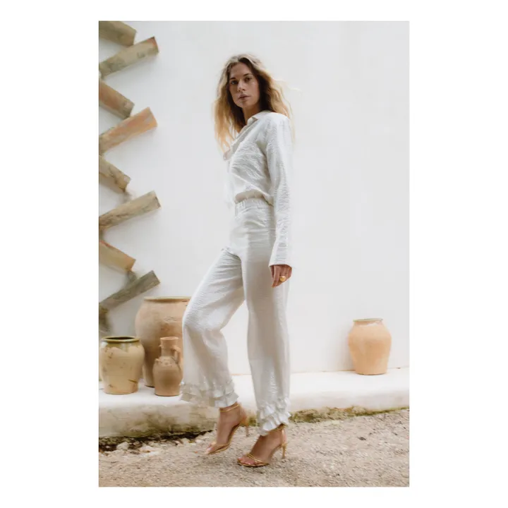 JoSephine Pantalon Mojito Rayures Métallisées | Argenté