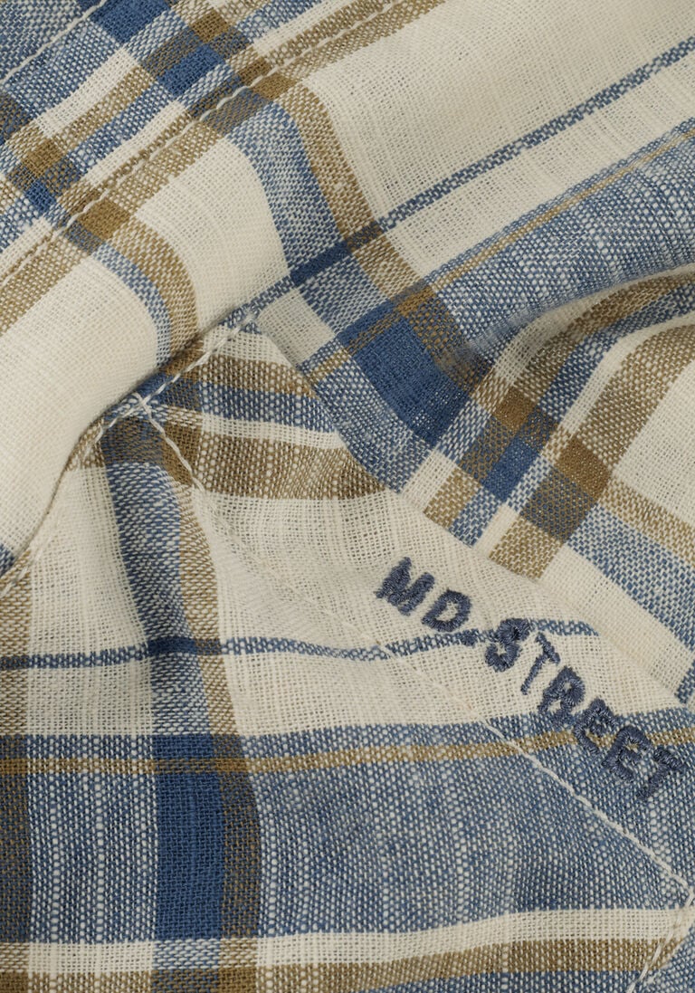MOODSTREET blauwe moodstreet casual overhemd check shirt long sleeve