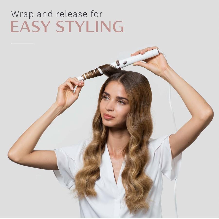 T3 SinglePass Wave Professional Tapered Ceramic Styling Wand 1pcs