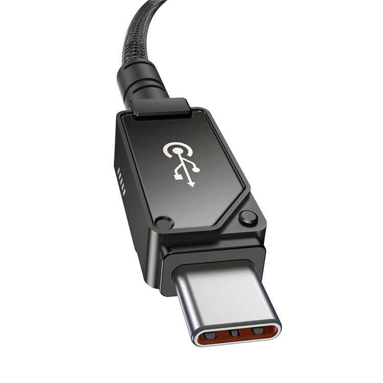 (2m) 100W USB C auf USB C Ladekabel Nylon Datenkabel PD - Schwarz