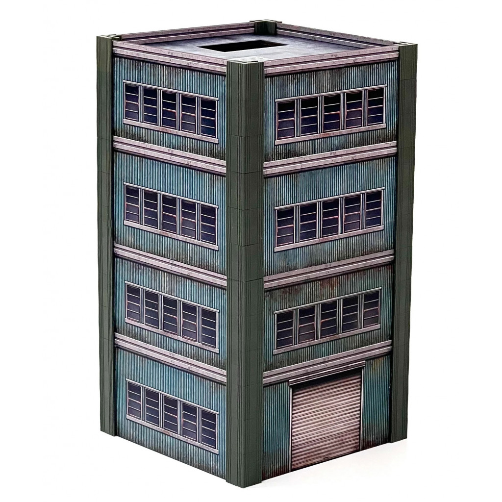 Metropolis Cityscape Two Small Steel Buildings