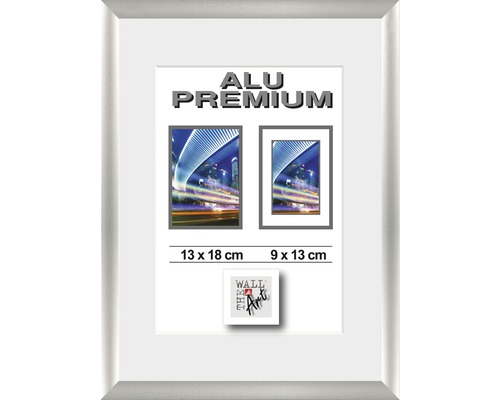 Aluminium fotolijst Duo zilver 13x18 cm