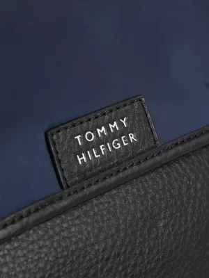 Bolsa pequena para repórter com fecho de aba