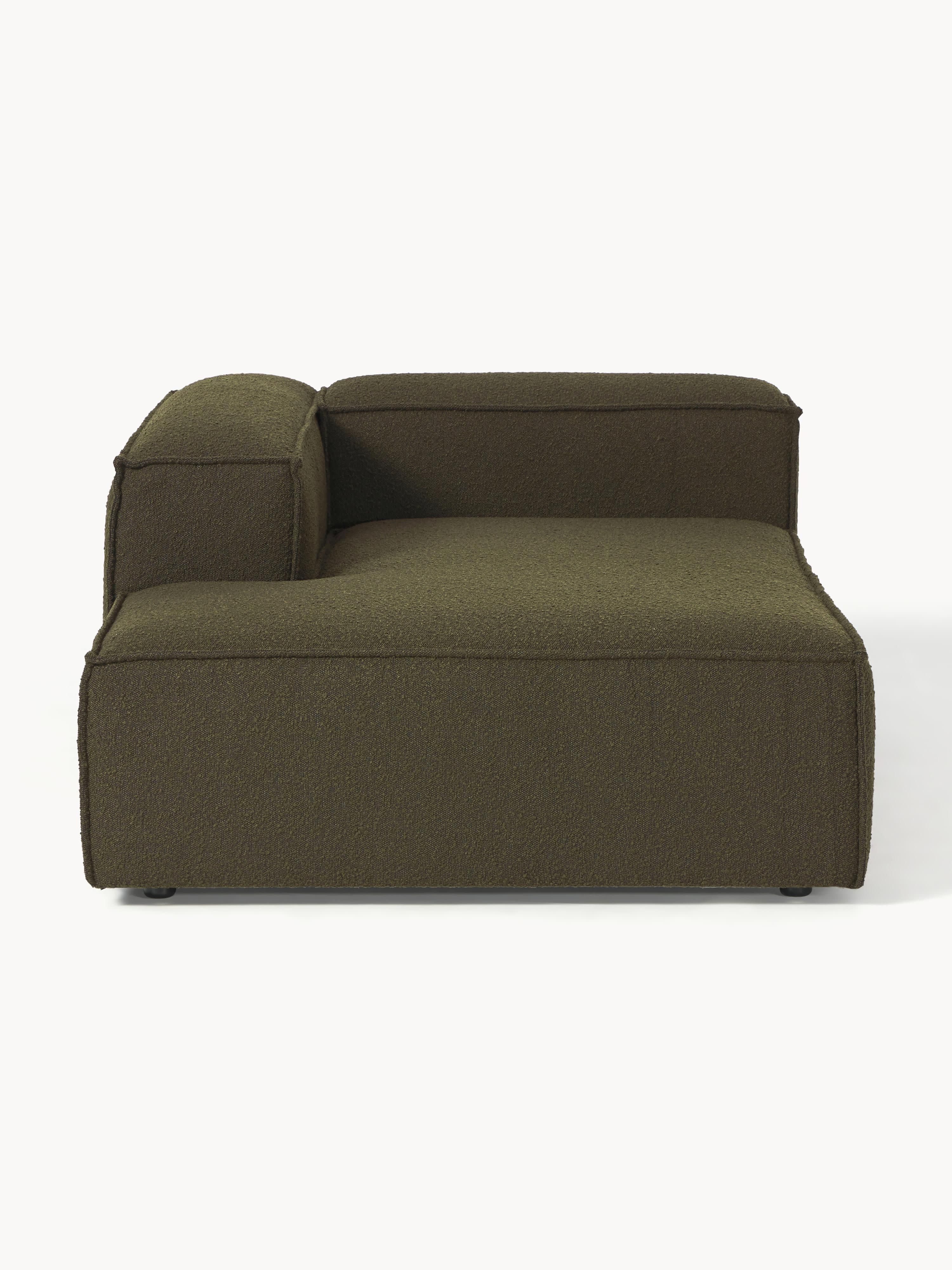 Chaise longue hoekmodule Lennon uit bouclé