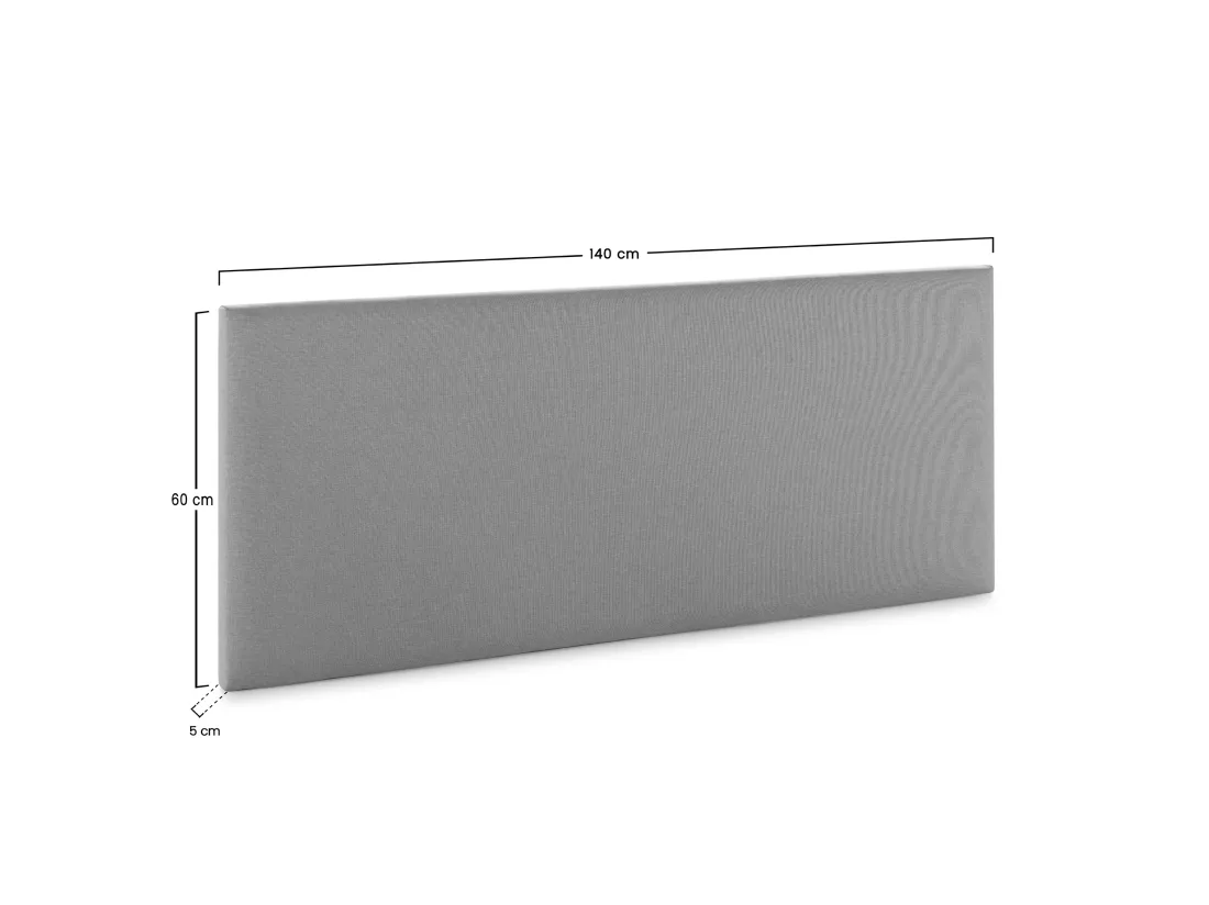 Tête de lit Aura tapissée en tissu Beige 140x60 cm