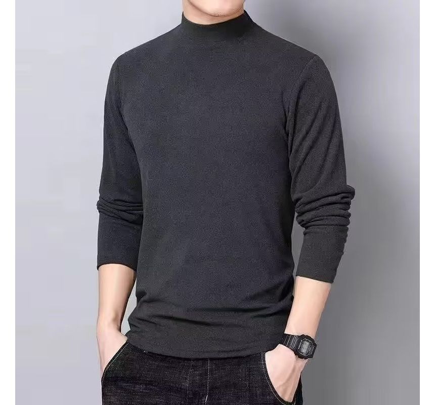 Wewewow - effen T-shirt met lange mouwen