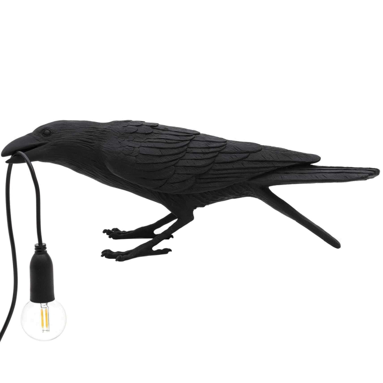 Seletti Bird Playing tafellamp zwart