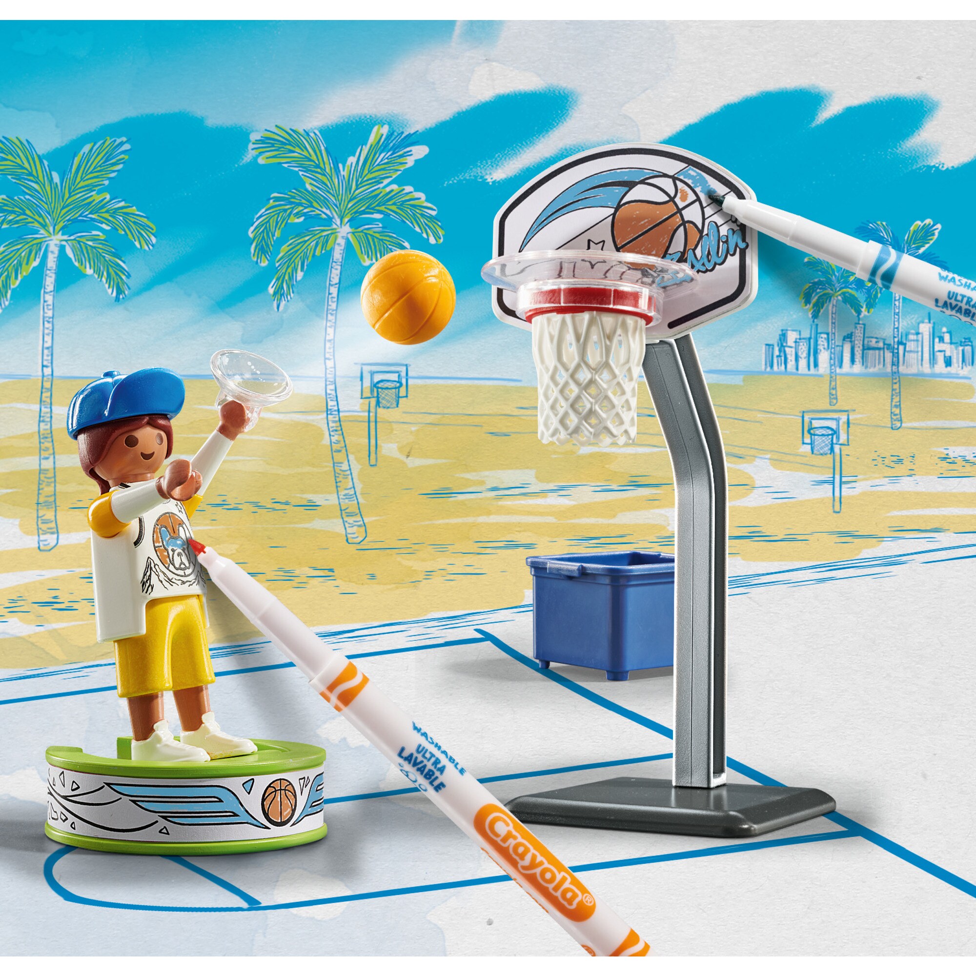 PLAYMOBIL Konstruktionsspielzeug Color Basketballspieler
