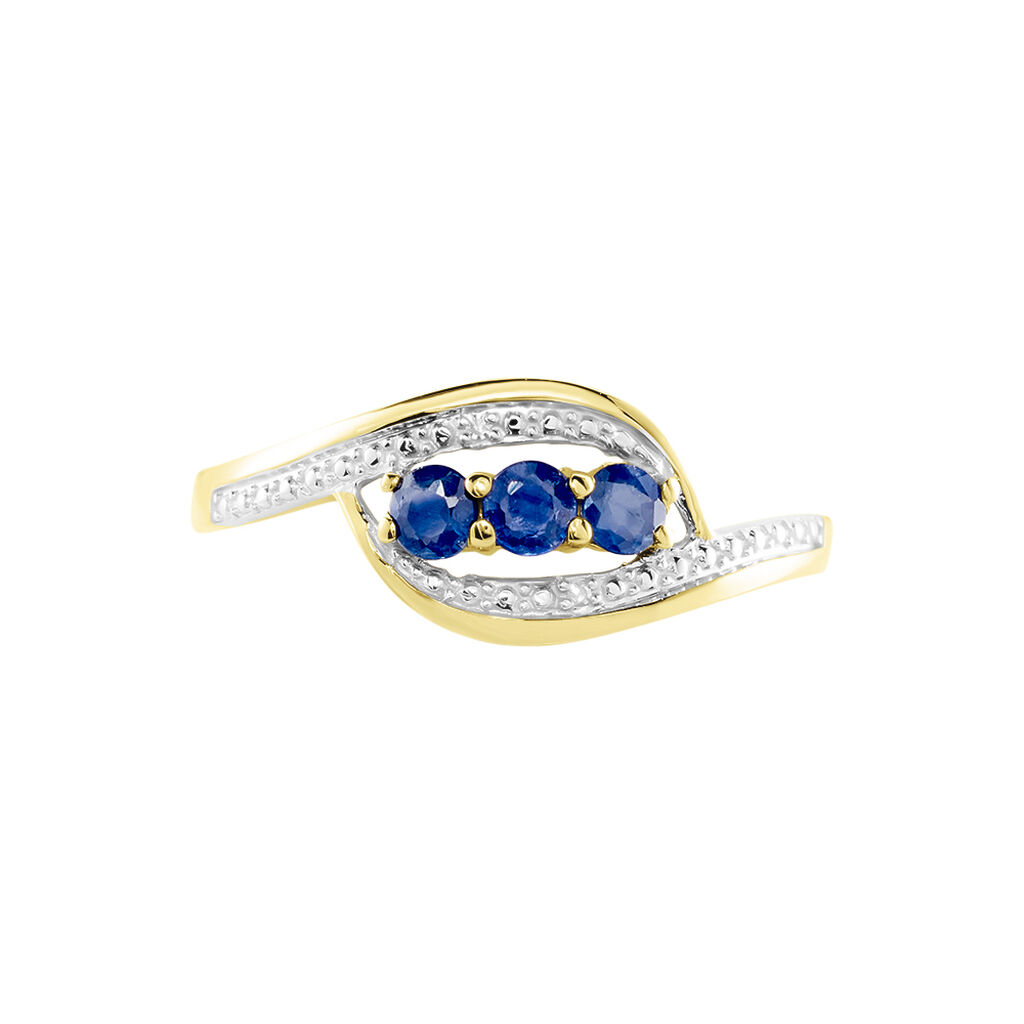 Bague Aurora Or Bicolore Saphir Et Diamant
