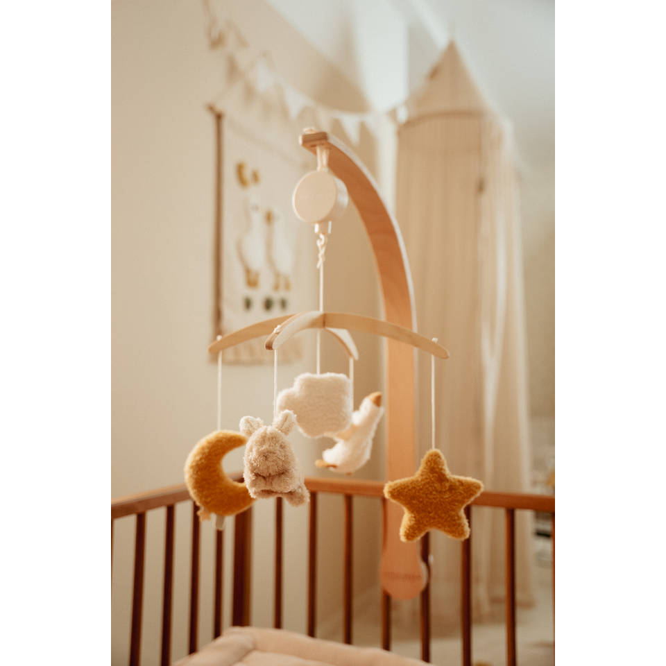 Little Dutch Newborn Naturals houten muziekmobiel