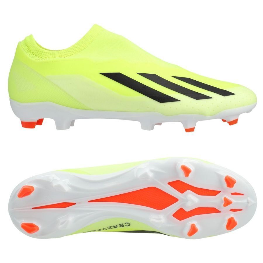 adidas X Crazyfast League Laceless FG Solar Energy - Jaune/Noir/Blanc