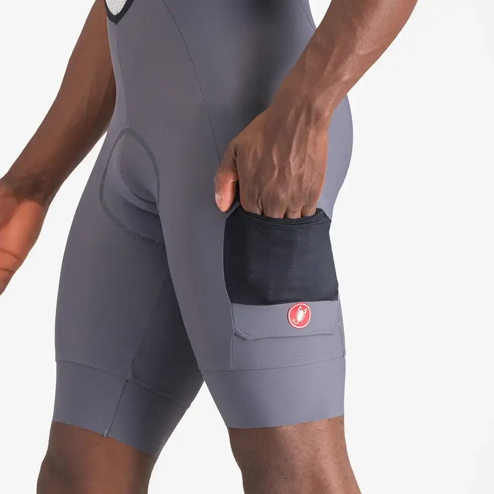 Castelli Unlimited Cargo Gravel Fietsbroek Kort Grijs Heren
