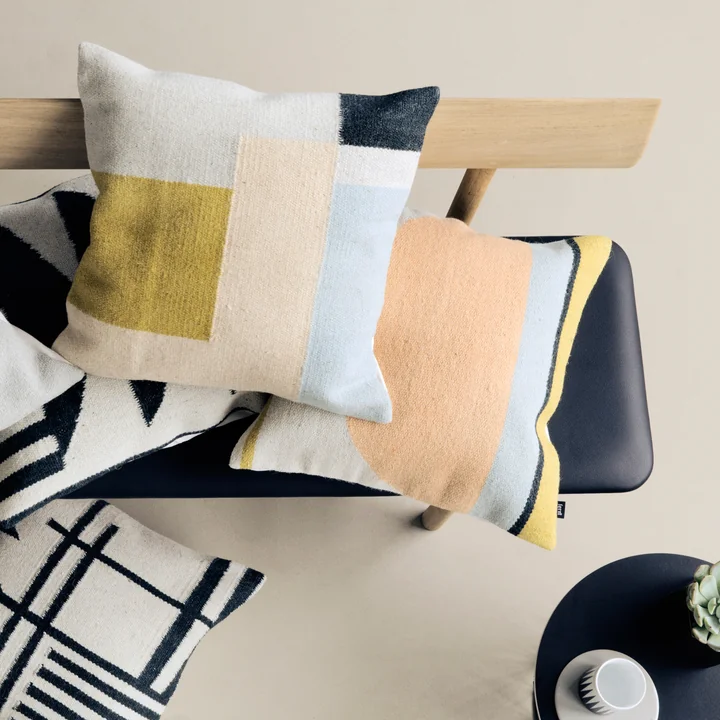 Ferm Living - Kelim Kissen, 50 x 50 cm, merge