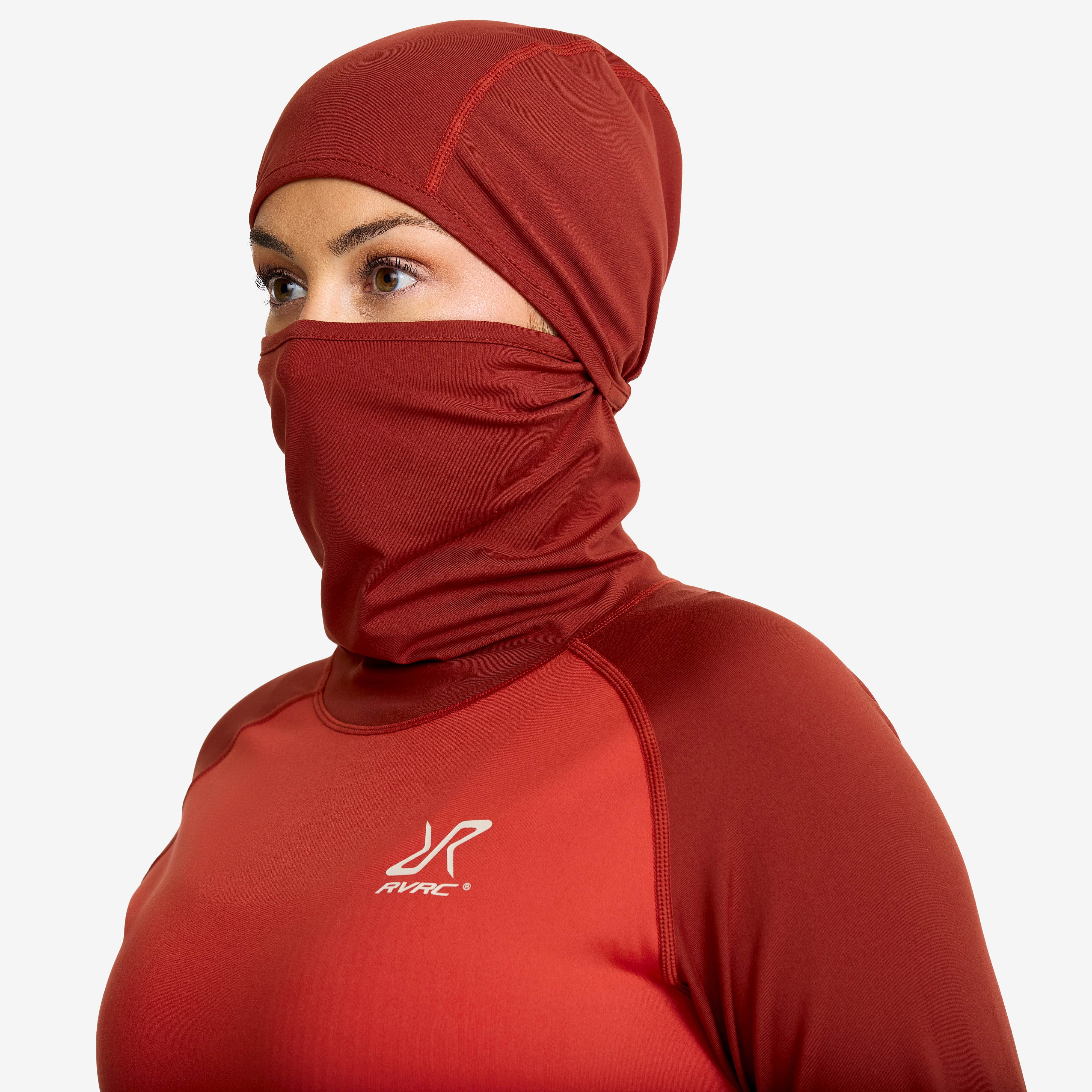 Uphill Balaclava Top Dame Bossa Nova/Fired Brick