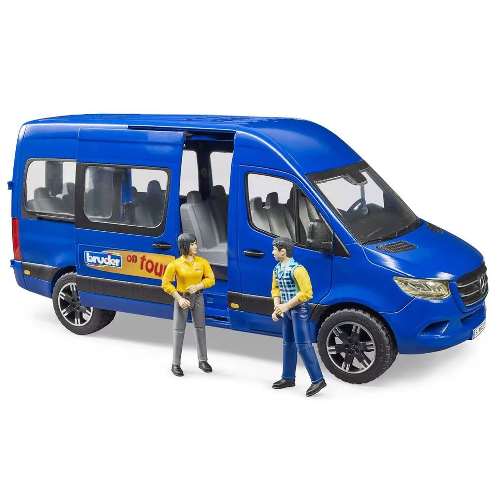 NAVETTE DE TRANSPORT MERCEDES BENZ SPRINTER TRANSFERT + 2 FIGURINES