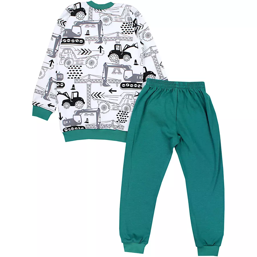 TupTam Kinder Jungen Pyjama Set Langarm 2-teilig grün