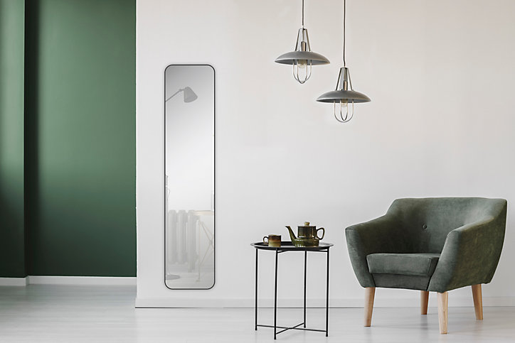 Miroir fin noir L.140 x l.30 cm Emde