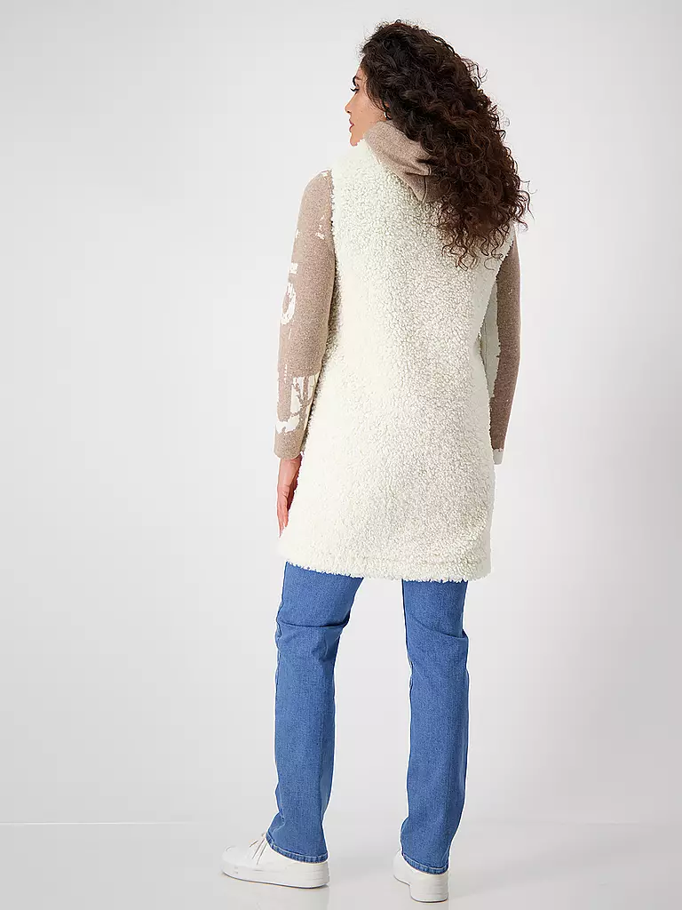 MONARI Gilet in Felloptik creme