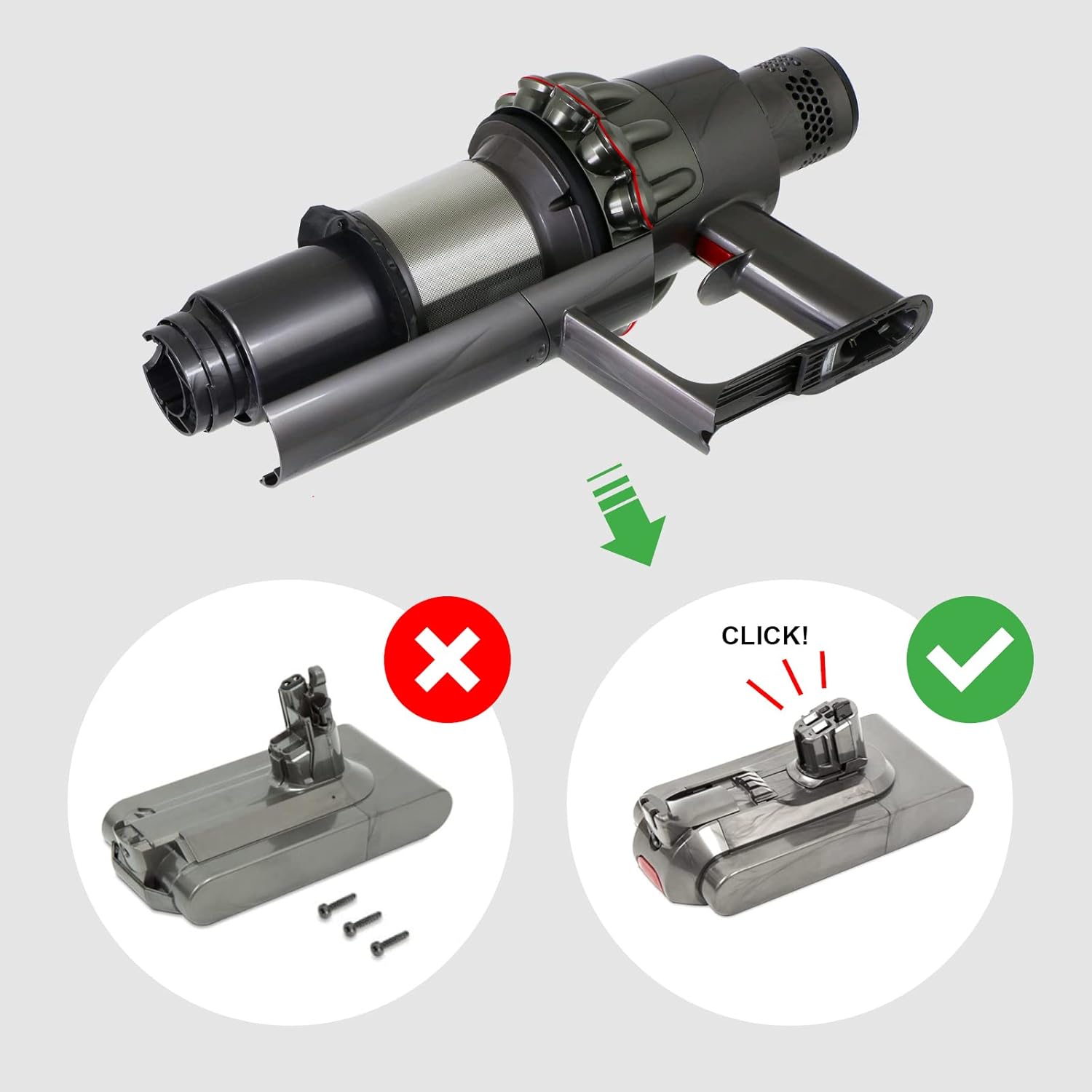 SPARES2GO Zyklon-Hauptgehäuse-Motor kompatibel mit Dyson V11 Absolute SV17 Click-in Staubsauger