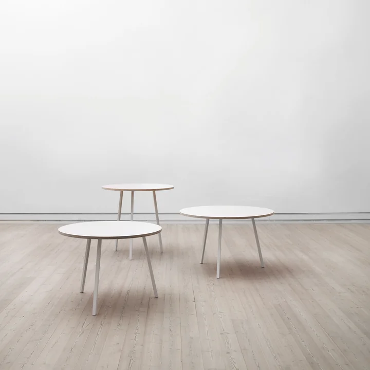 HAY - Loop Stand Round Table, Ø 105 cm, weiss / weiss