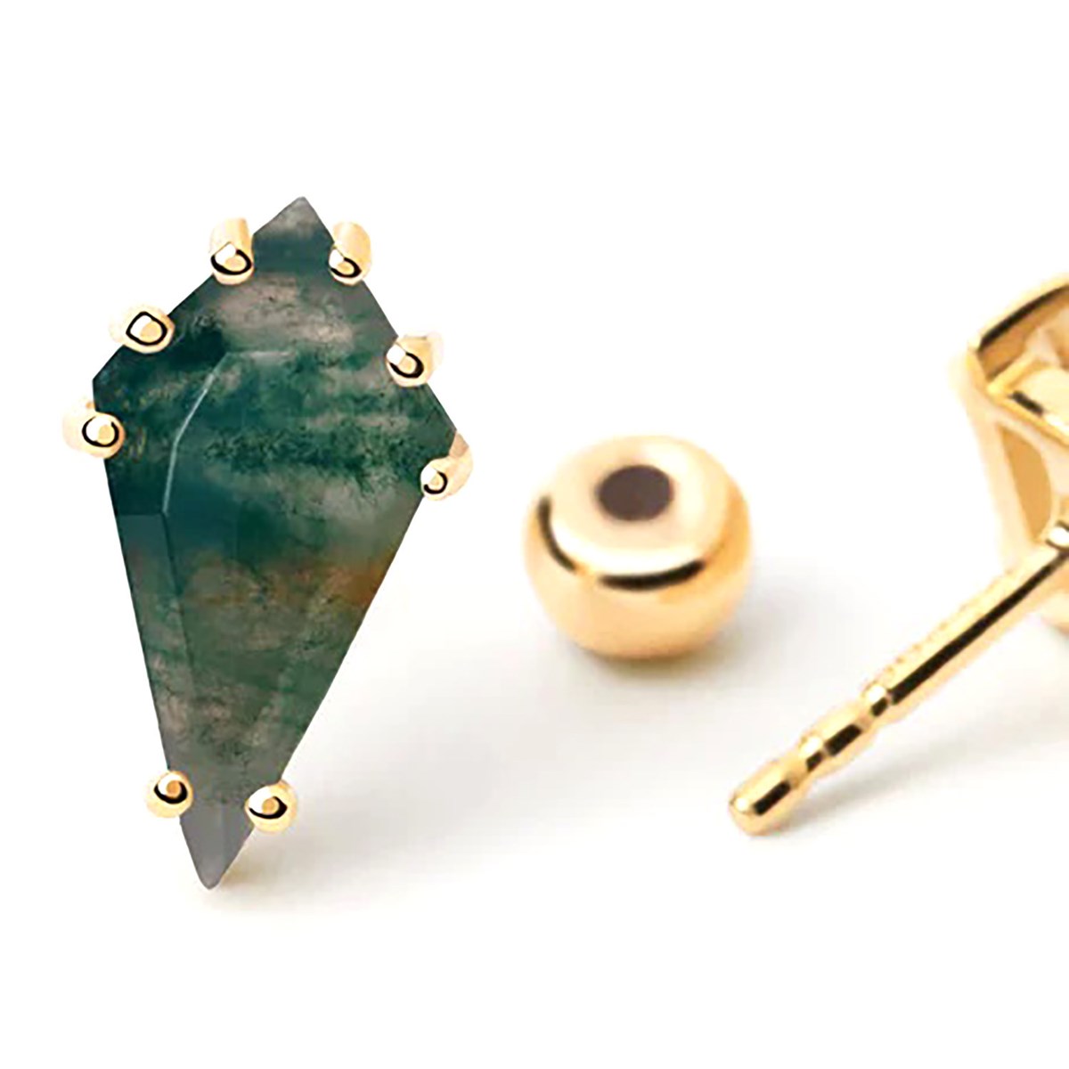 Boucle d'oreille individuelle PdPaola Akiro Agathe verte