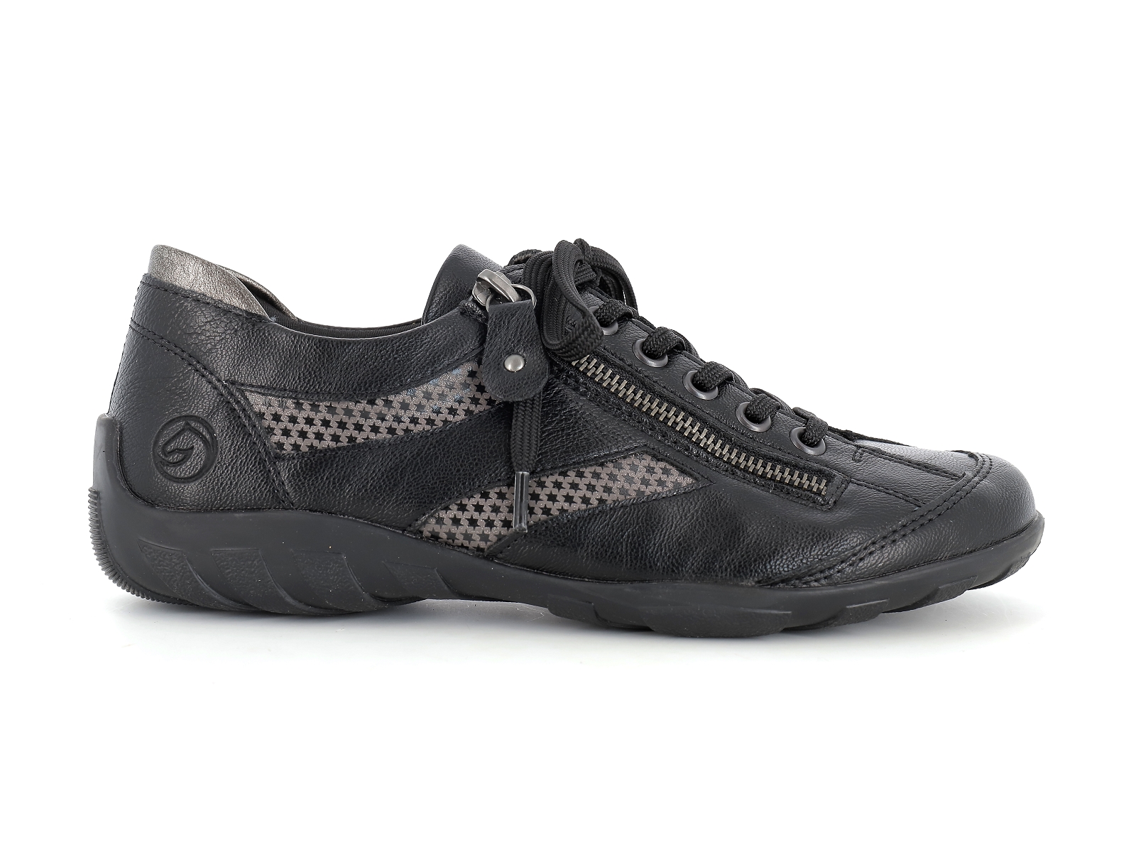 Remonte-R3402 Matières combinées Noir