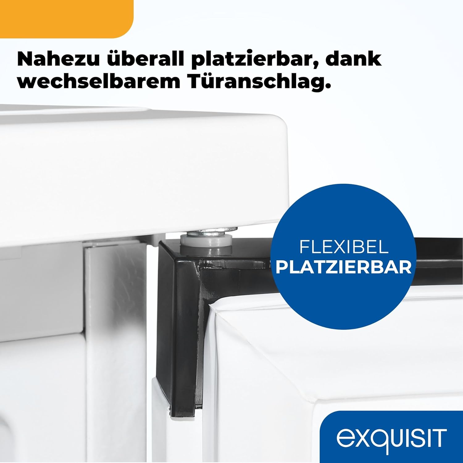 Exquisit Kühlschrank mit Gefrierfach | 107 l Nutzinhalt, Energieeffizienzklasse C, 37 dB(A) | schmale Bauform, 4-Sterne-Gefrierfach, LED-Beleuchtung, manuelle Temperaturregelung | KS516-4-051C weiss