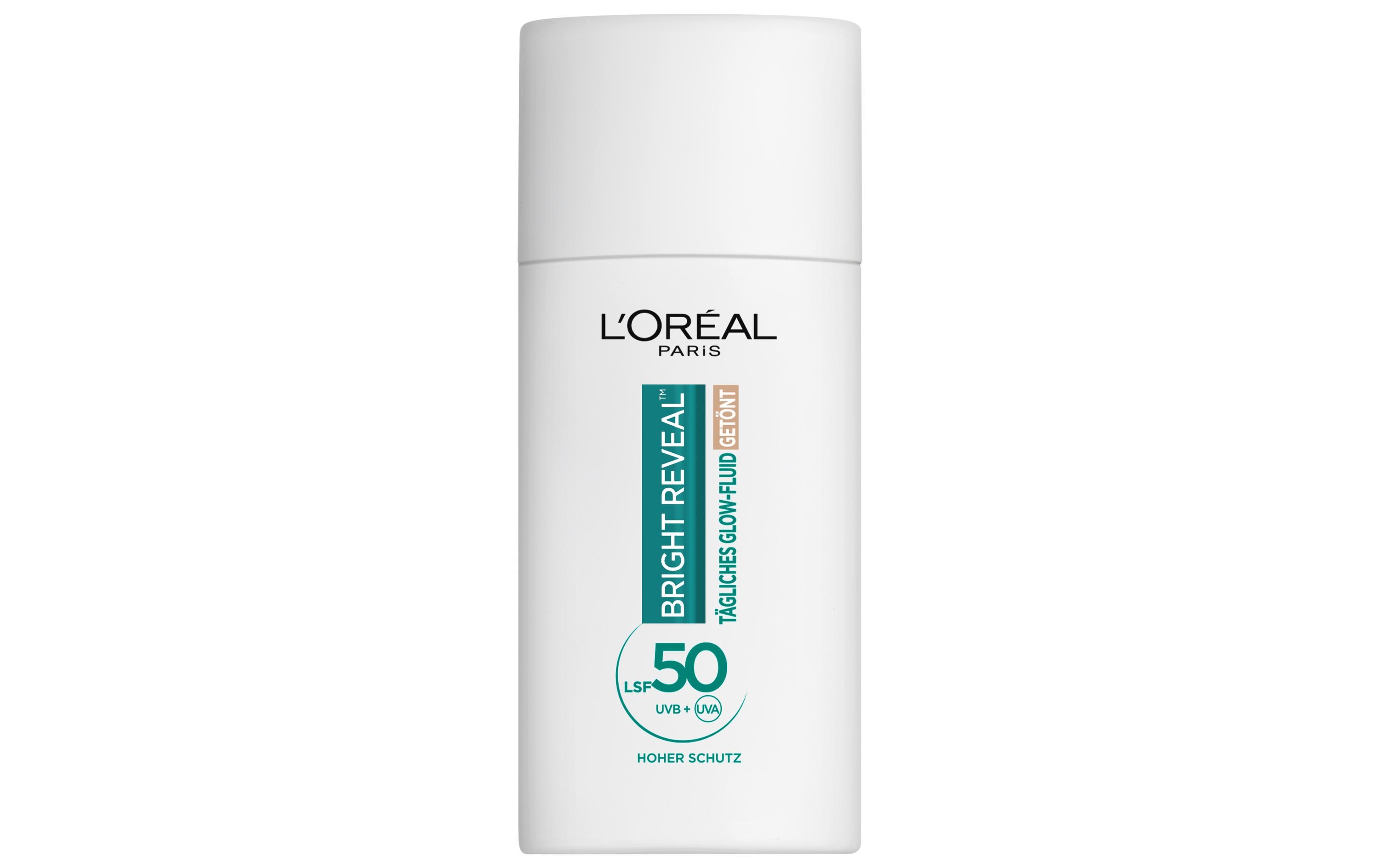 Gesichtsfluid Bright Reveal Tinted 50 mlGlow-Fluid schützt die Haut vor schädlicher UV-Strahlung