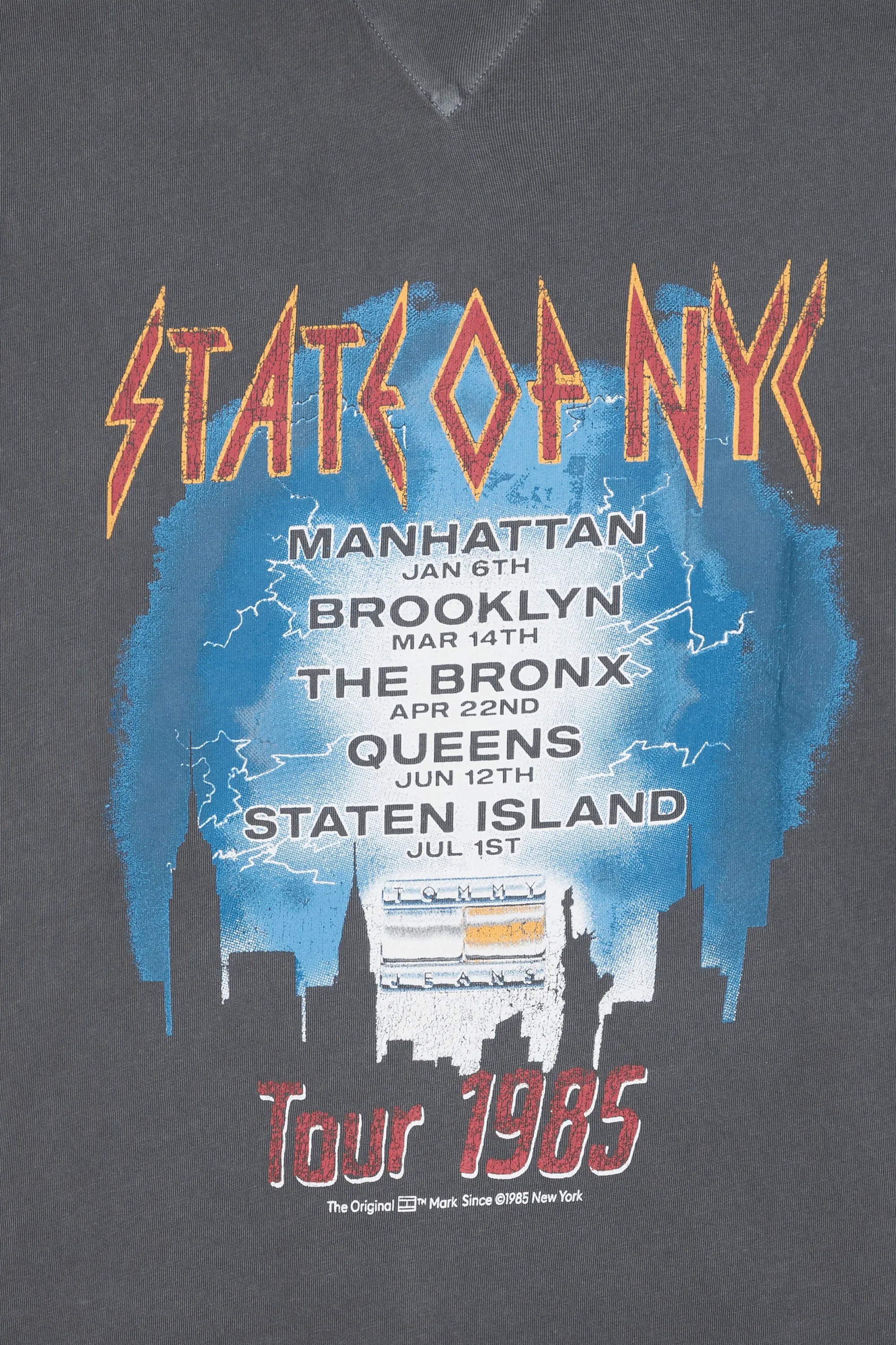 TOMMY JEANS T-shirt TJM REG STATE OF NYC Gris