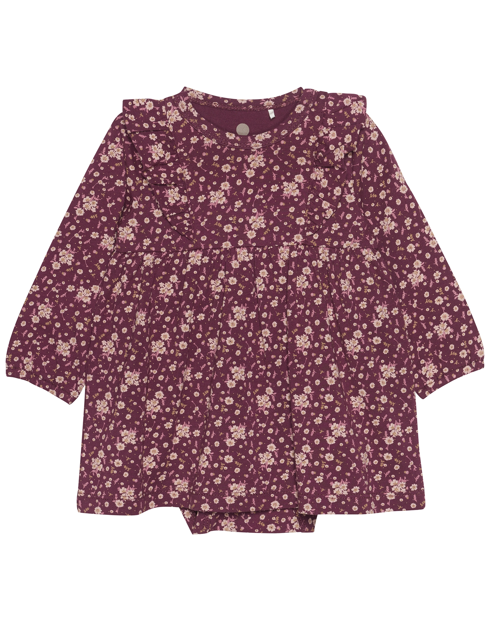 Langarm-Bodykleid FLOWERS in fig