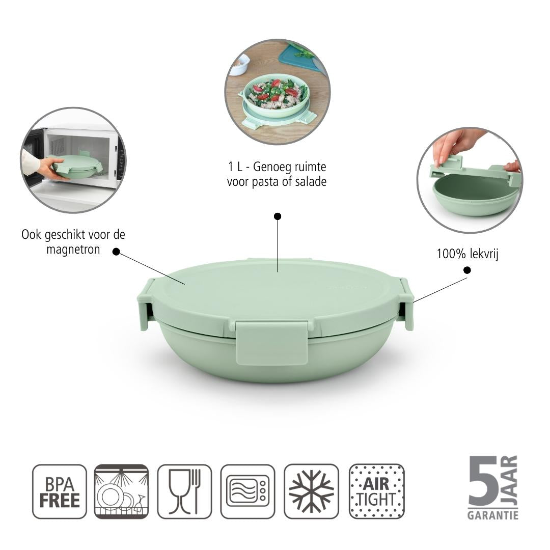 Brabantia Make & Take Lunchbox 1 L - Kunststof - Jade Green
