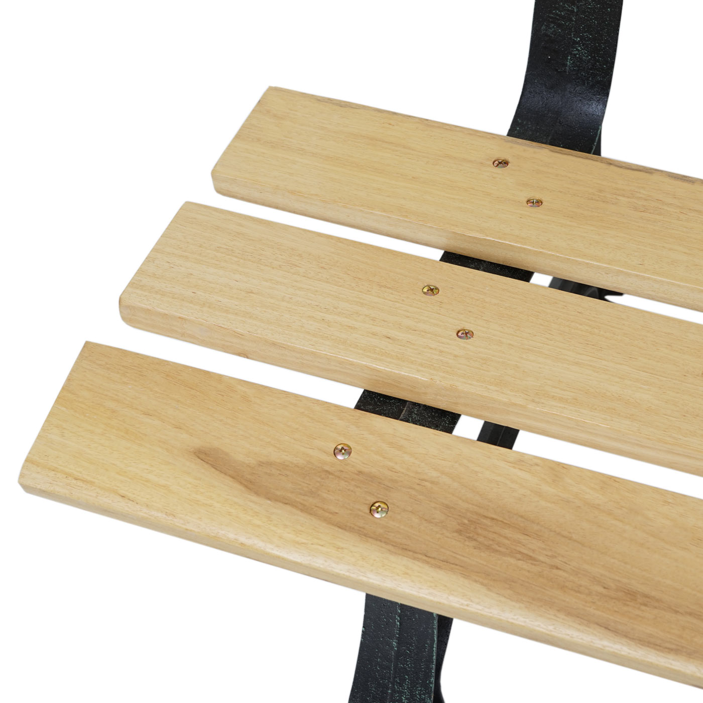 Gartenbank MCW-F96, Sitzbank Parkbank Holzbank, Gusseisen ~ 2-Sitzer 125cm hellbraun