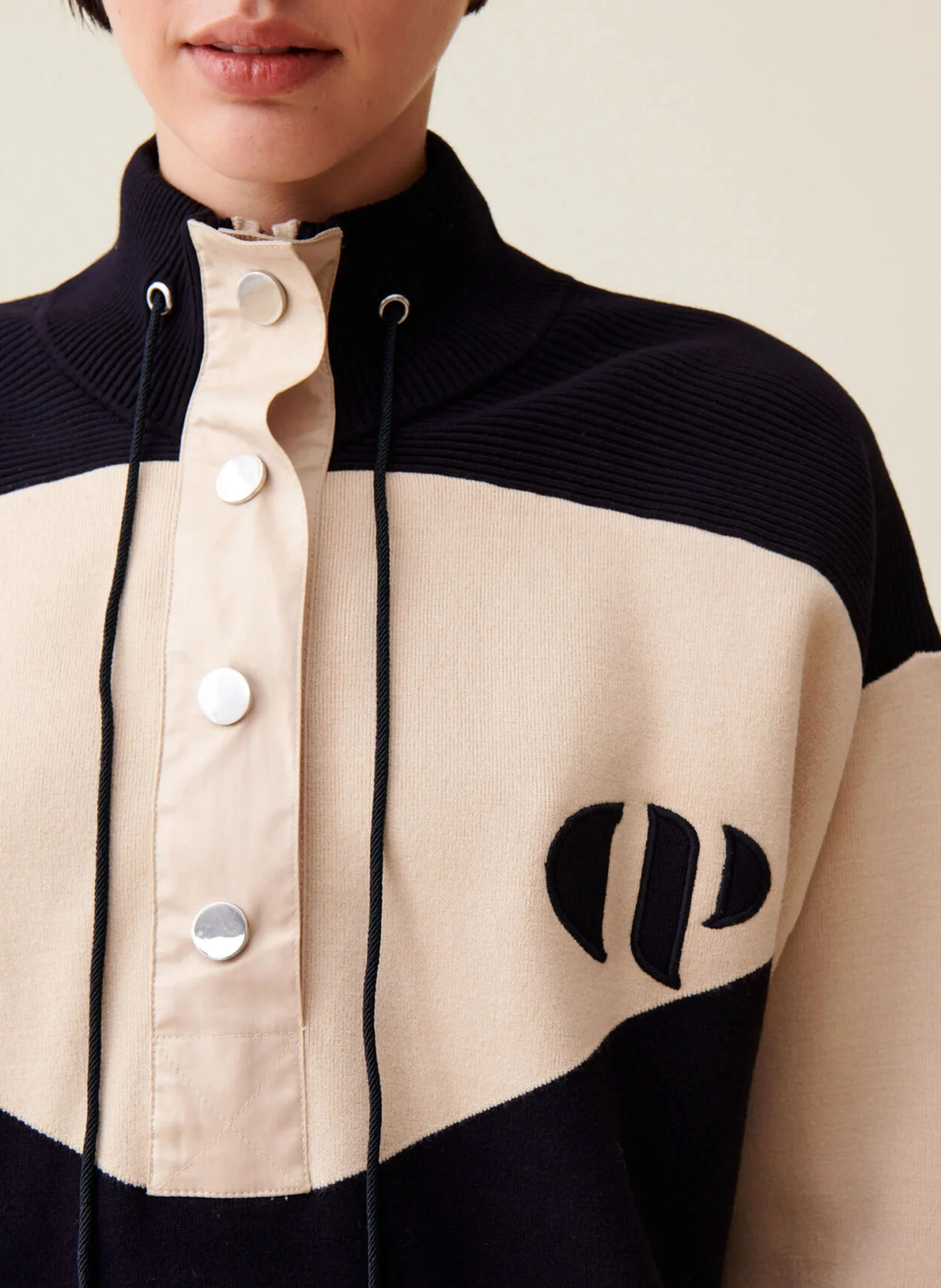 Sweat col montant| Bleu