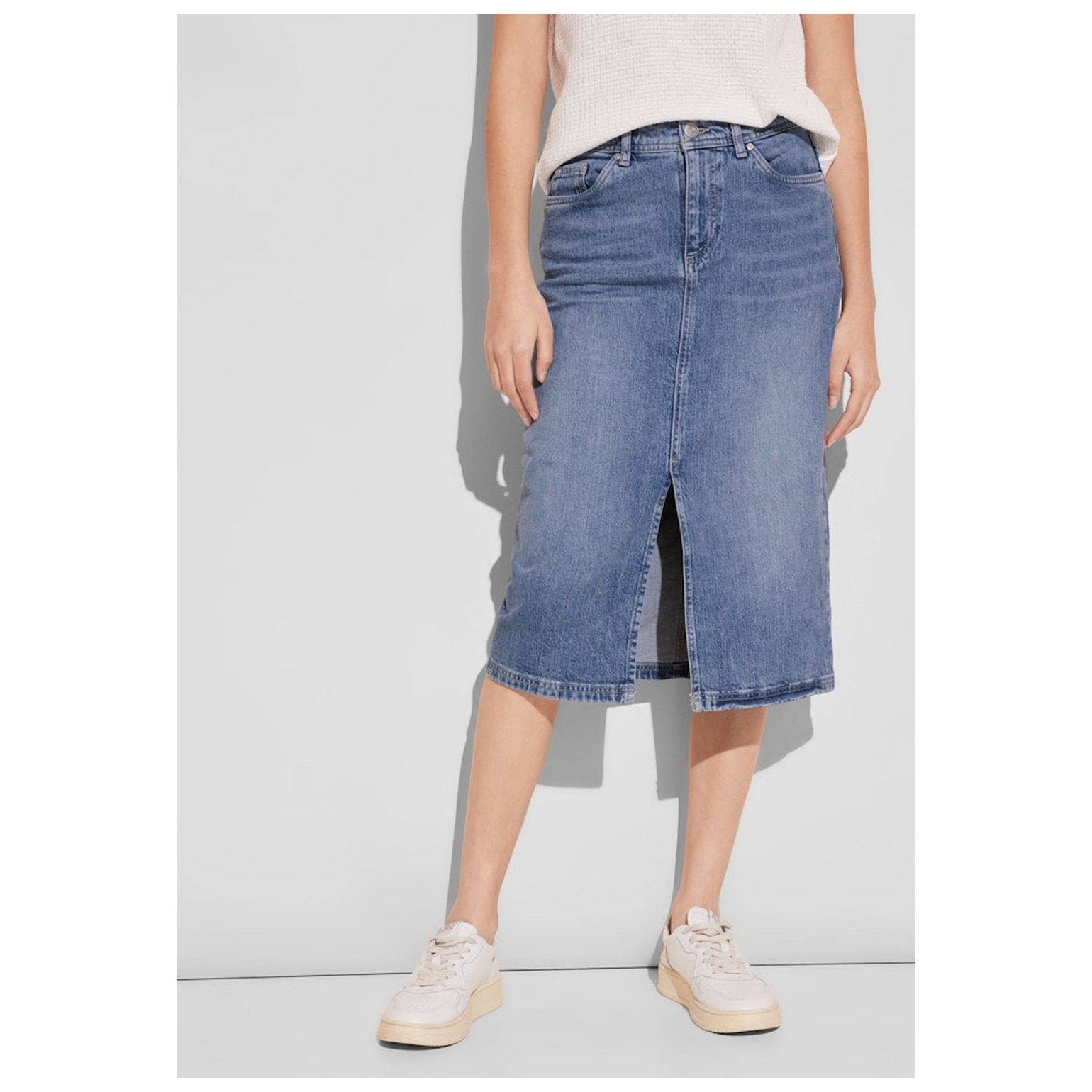Street One Denim-Skirt,hw,indigo