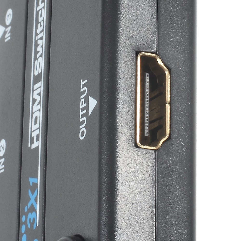 3-Fach HDMI 1080p FullHD Hub Verteiler Switch mit Fernbedienung - Schwarz