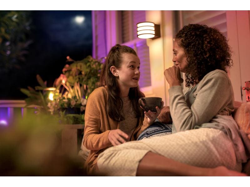 Philips Hue White Outdoor Lucca Wandleuchte Anthrazit Wandleuchte mit warmweissem Licht