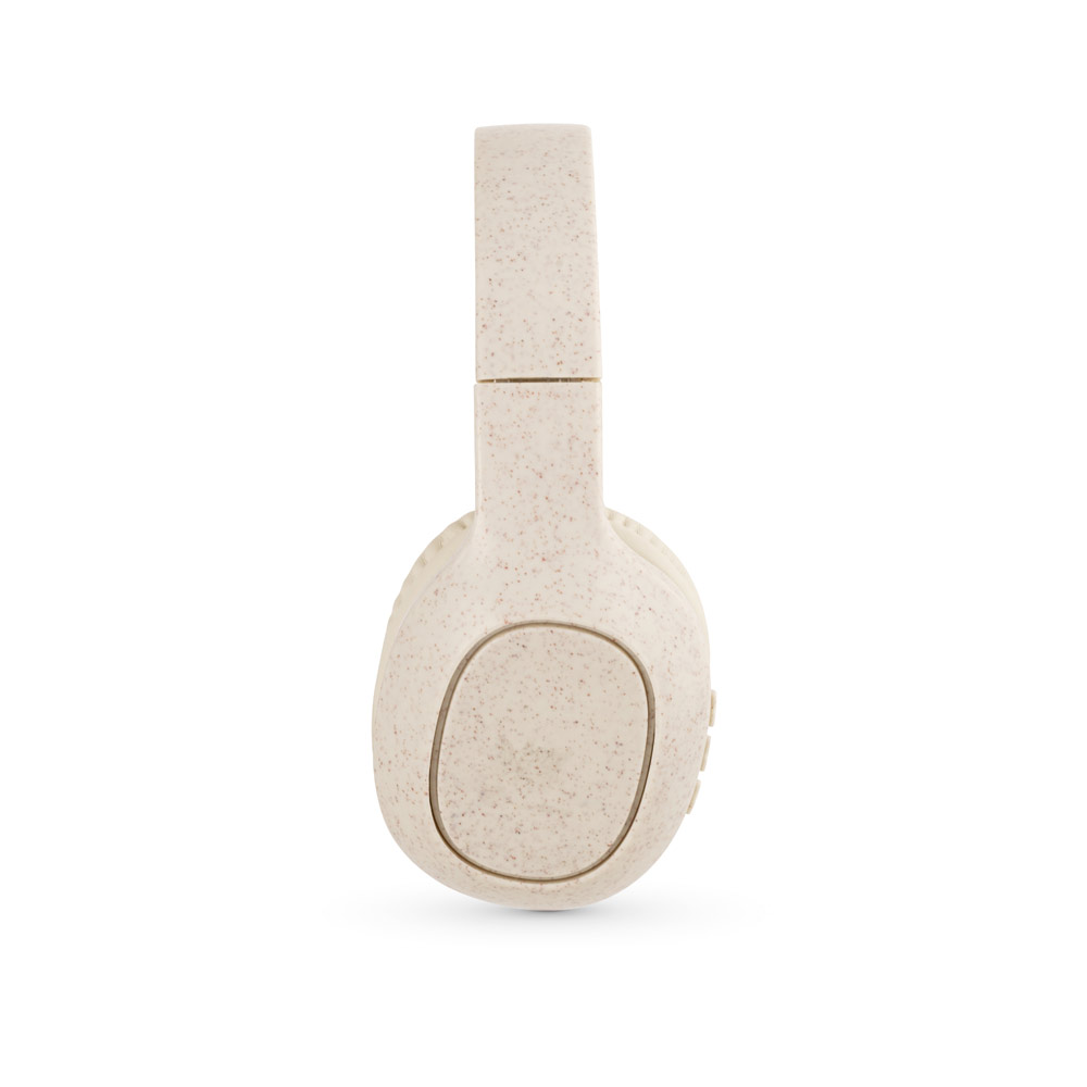 hi!dea 97939 - Casque sans fil pliable avec autonomie de 4 heures en paille de blé et ABS