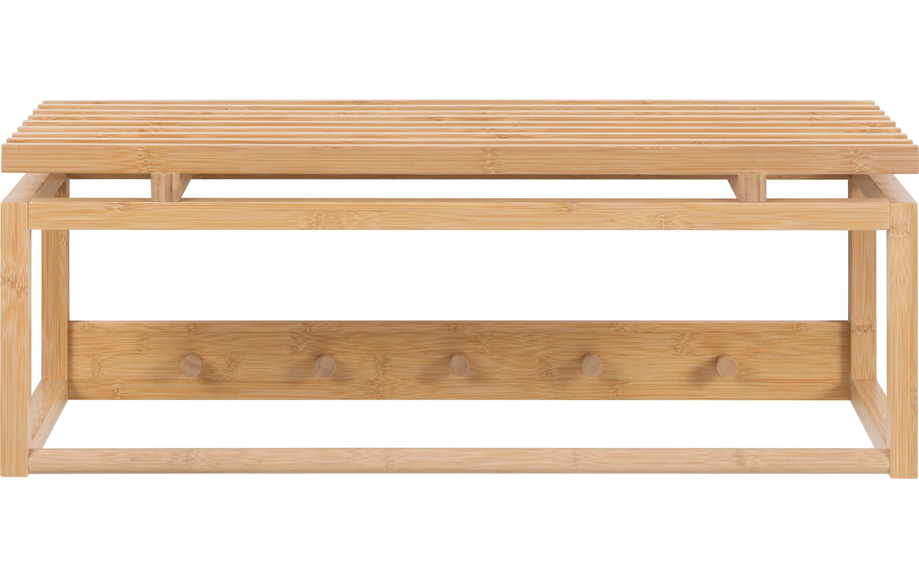 Wandgarderobe Bali 80 x 30 x 29 cm, Nature<br>Kleiderleiste