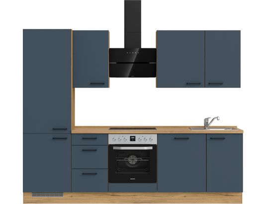 CONCEPT1 - Pack Cuisine Carena 270cm H6 Gauche Bleu fjord ultra-mat
