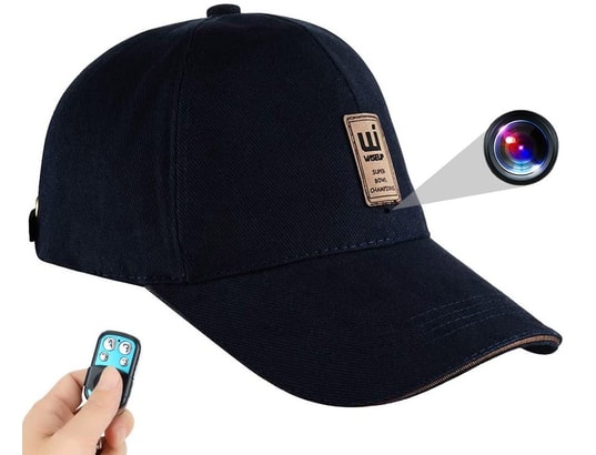 YONIS - Caméra de surveillance Casquette caméra espion full hd 1080p capteur de mouvement e...