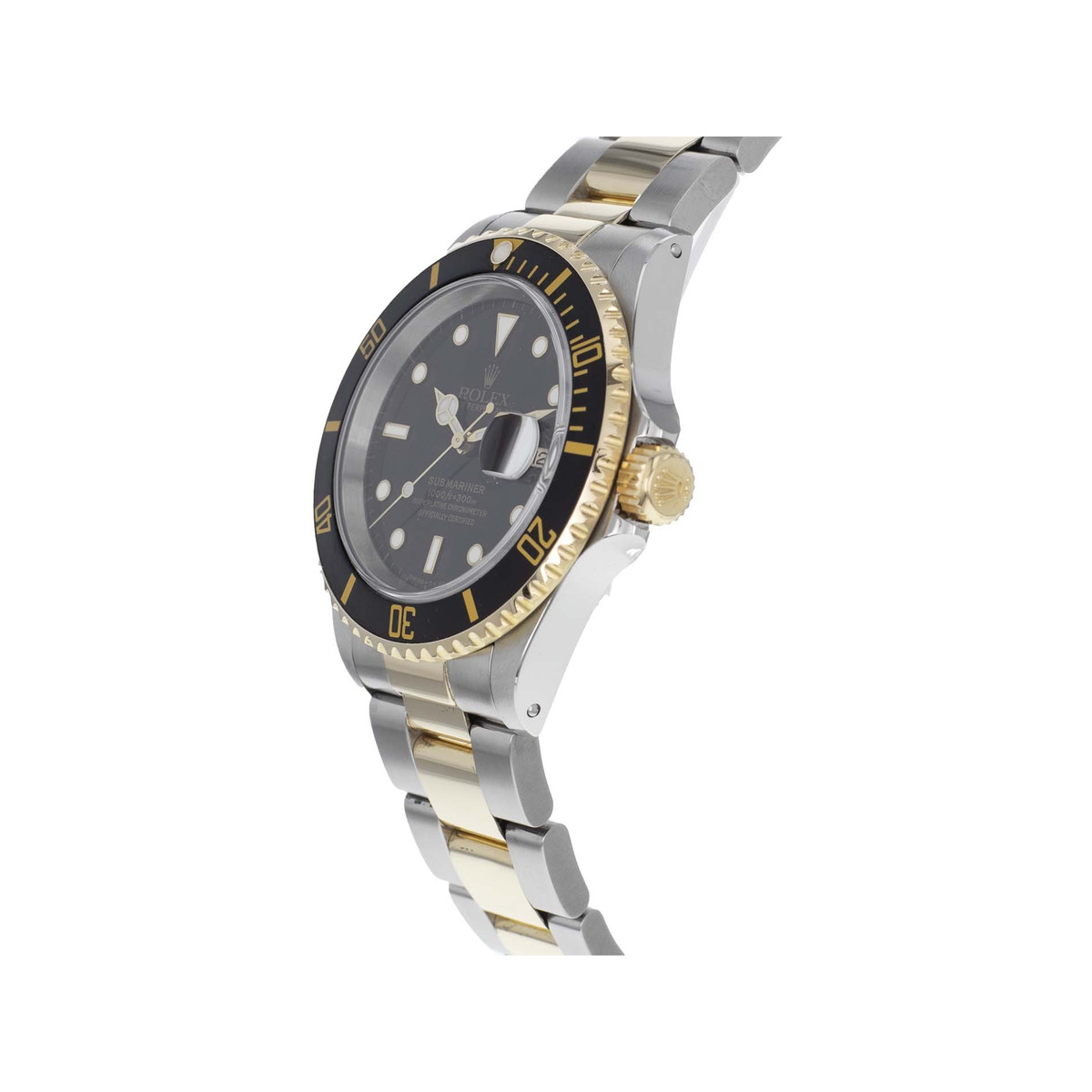 Montre d'occasion Rolex Submariner homme automatique or 750 jaune et acier